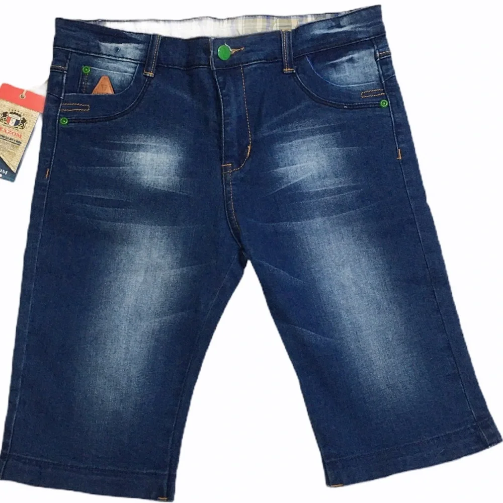 YZ Dark Blue Denim Wash Jean Shorts Capri Pants - Picture 8 of 10
